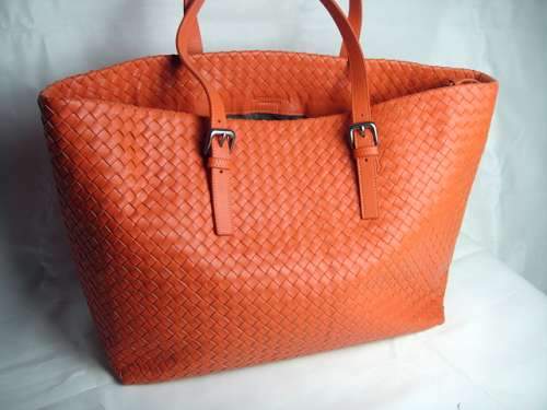 Bottega Veneta Lambskin Tote Bag 1026 orange